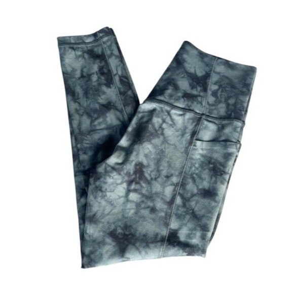 Athleta Women’s XS Salutation Stash Pocket II  7/8 Teal Green Tie Dye Leggings - Picture 8 of 8